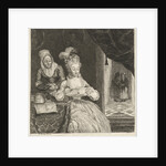 Young woman reading a letter by Louis Bernard Coclers