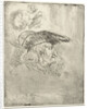 Study Sheet mans head with hat and woman with cap by Louis Bernard Coclers