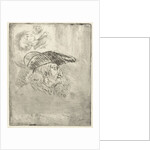 Study Sheet mans head with hat and woman with cap by Louis Bernard Coclers