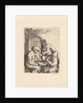 Three men and an empty jar by Adriaen van Ostade