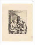 Three men and an empty jar by Adriaen van Ostade
