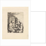 Three men and an empty jar by Adriaen van Ostade