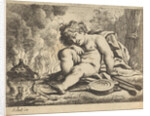 Sleeping putto by Anonymous