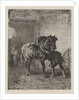 Horse gets horseshoes in a forge by Cornelis Albertus Johannes Schermer
