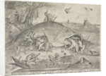 Big fish eat small fish by Hieronymus Cock