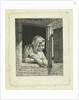 Woman leaning on arms in window opening by Cornelis van Cuylenburgh II