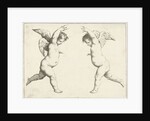 Two opposite each other angels by Pieter van Avont