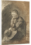 Seated man by Rembrandt Harmensz. van Rijn