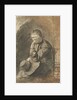 Seated man by Rembrandt Harmensz. van Rijn