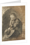 Seated man by Rembrandt Harmensz. van Rijn