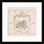 Coat with broken crowns and a torn banner of the Rhine Confederation by Hermanus Fock