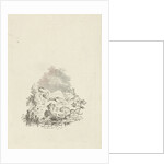 Against rock sleeping woman by Hermanus Fock