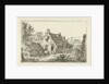 Farm with standing man and woman sitting by Hermanus Fock