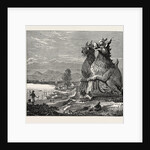 Idols on the Banks of the River Irrawaddy, Burmah by Anonymous
