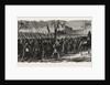 The French 66th Regiment on the March to Forbach, a Commune in the Moselle Department in Lorraine in France. by Anonymous