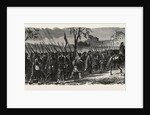 The French 66th Regiment on the March to Forbach, a Commune in the Moselle Department in Lorraine in France. by Anonymous