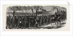 The French 66th Regiment on the March to Forbach, a Commune in the Moselle Department in Lorraine in France. by Anonymous