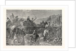 French Peasant Families on the Run, France by Anonymous