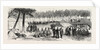 Camp Scene Within the City Walls of Paris, France by Anonymous