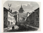 The Black Door, Besançon, Engraving 1870 by Anonymous