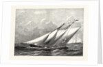Royal Yacht Squadron Regatta: Race for the Town Cup: The Prince of Wales's Yacht Hildegarde Rounding the Flag-Boat at the Lepe Buoy by Anonymous