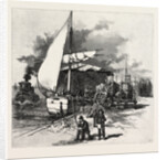 Montreal, Unloading Hay Barges, Canada by Anonymous