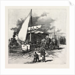 Montreal, Unloading Hay Barges, Canada by Anonymous