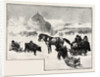 Arrival of Supply Train at Lumber Depot, Lumbering, Canada by Anonymous