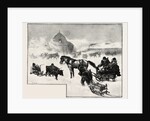 Arrival of Supply Train at Lumber Depot, Lumbering, Canada by Anonymous