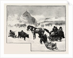 Arrival of Supply Train at Lumber Depot, Lumbering, Canada by Anonymous