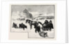 Arrival of Supply Train at Lumber Depot, Lumbering, Canada by Anonymous