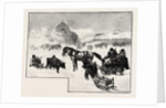 Arrival of Supply Train at Lumber Depot, Lumbering, Canada by Anonymous