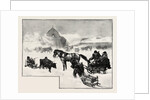 Arrival of Supply Train at Lumber Depot, Lumbering, Canada by Anonymous