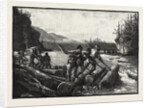 Lumbermen at Work, the Drive, Lumbering, Canada by Anonymous