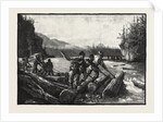 Lumbermen at Work, the Drive, Lumbering, Canada by Anonymous