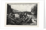 Lumbermen at Work, the Drive, Lumbering, Canada by Anonymous