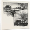 Manitoba: A Half-Breed Farm (Top), Kildonan Church (Bottom), Canada by Anonymous