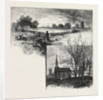 Manitoba: A Half-Breed Farm (Top), Kildonan Church (Bottom), Canada by Anonymous
