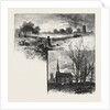 Manitoba: A Half-Breed Farm (Top), Kildonan Church (Bottom), Canada by Anonymous