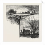 Manitoba: A Half-Breed Farm (Top), Kildonan Church (Bottom), Canada by Anonymous