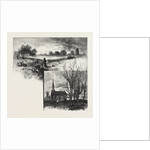 Manitoba: A Half-Breed Farm (Top), Kildonan Church (Bottom), Canada by Anonymous