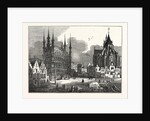 The Townhall and Church of St. Peter, Louvain, Belgium by Anonymous