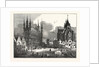 The Townhall and Church of St. Peter, Louvain, Belgium by Anonymous