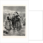 The First Skating Lesson. Winter Pastimes by Anonymous