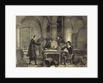 A Party in the Nineteenth Century in the Wine Cellar by Anonymous