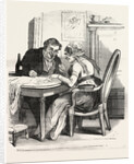 French Man and Woman Playing Cards by Anonymous