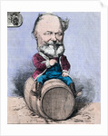 Sitting on a Barrel and Drinking a Glass of Wine by Anonymous