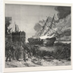 Burning of the Marine Society's Training-Ship the Warspite, Off Charlton by Anonymous