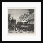 Burning of the Marine Society's Training-Ship the Warspite, Off Charlton by Anonymous