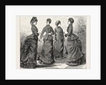 Continental Basque, Long Round Overskirt, and Walking Skirt, Back and Front, Fashion for April by Anonymous